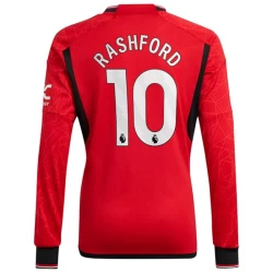 Manchester United Marcus Rashford #10 Voetbalshirt 2023-24 Thuistenue Heren Lange Mouw