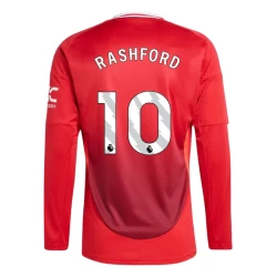 Manchester United Marcus Rashford #10 Voetbalshirt 2024-25 Thuistenue Heren Lange Mouw