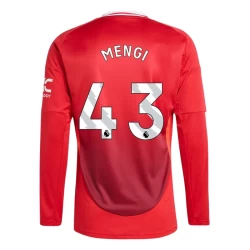 Manchester United Mengi #43 Voetbalshirt 2024-25 Thuistenue Heren Lange Mouw