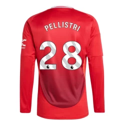 Manchester United Pellistri #28 Voetbalshirt 2024-25 Thuistenue Heren Lange Mouw