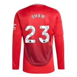 Manchester United Shaw #23 Voetbalshirt 2024-25 Thuistenue Heren Lange Mouw