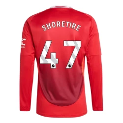 Manchester United Shoretire #47 Voetbalshirt 2024-25 Thuistenue Heren Lange Mouw