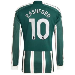 Manchester United Voetbalshirt 2023-24 Marcus Rashford #10 Uittenue Heren Lange Mouw
