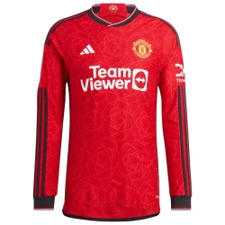 Manchester United Voetbalshirt 2023-24 Thuistenue Heren Lange Mouw