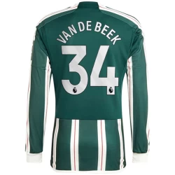 Manchester United Voetbalshirt 2023-24 Van De Beek #34 Uittenue Heren Lange Mouw