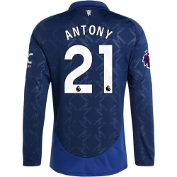 Manchester United Voetbalshirt 2024-25 Antony #21 Uittenue Heren Lange Mouw