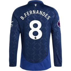 Manchester United Voetbalshirt 2024-25 Bruno Fernandes #8 Uittenue Heren Lange Mouw