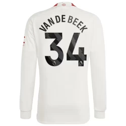 Manchester United Voetbalshirt Van De Beek #34 2023-24 Thirdtenue Heren Lange Mouw