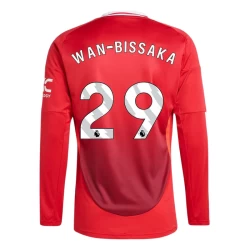 Manchester United Wan-bissaka #29 Voetbalshirt 2024-25 Thuistenue Heren Lange Mouw