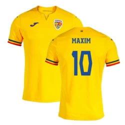 Maxim #10 Roemenië Voetbalshirt EK 2024 Thuistenue Heren