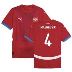 Milenkovic #4 Servië Voetbalshirt EK 2024 Thuistenue Heren