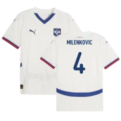 Milenkovic #4 Servië Voetbalshirt EK 2024 Uittenue Heren