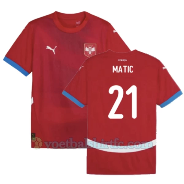 Nemanja Matić #21 Servië Voetbalshirt EK 2024 Thuistenue Heren