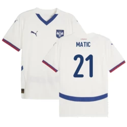 Nemanja Matić #21 Servië Voetbalshirt EK 2024 Uittenue Heren