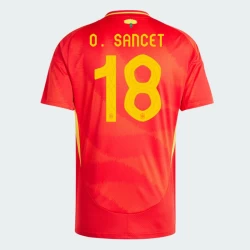 O. Sancet #18 Spanje Voetbalshirt EK 2024 Thuistenue Heren