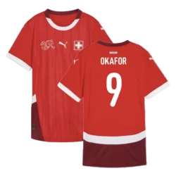 Okafor #9 Zwitserland Voetbalshirt EK 2024 Thuistenue Heren