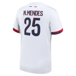 Paris Saint-Germain PSG Voetbalshirt 2024-25 N.Mendes #25 Uittenue Heren