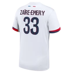 Paris Saint-Germain PSG Voetbalshirt 2024-25 Zaire-Emery #33 Uittenue Heren