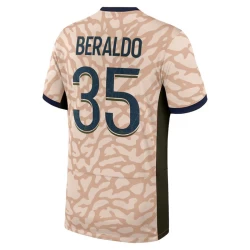 Paris Saint-Germain PSG Voetbalshirt Beraldo #35 2024-25 Fourthtenue Heren