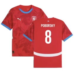 Poborsky #8 Tsjechië Voetbalshirt EK 2024 Thuistenue Heren