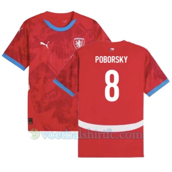 Poborsky #8 Tsjechië Voetbalshirt EK 2024 Thuistenue Heren