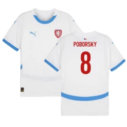 Poborsky #8 Tsjechië Voetbalshirt EK 2024 Uittenue Heren