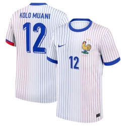 Randal Kolo Muani #12 Frankrijk Voetbalshirt EK 2024 Uittenue Heren