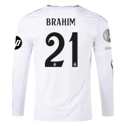 Real Madrid Brahim #21 Voetbalshirt 2024-25 HP Thuistenue Heren Lange Mouw