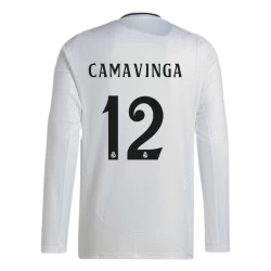 Real Madrid Camavinga #12 Voetbalshirt 2024-25 Thuistenue Heren Lange Mouw