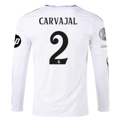 Real Madrid Carvajal #2 Voetbalshirt 2024-25 HP Thuistenue Heren Lange Mouw