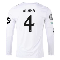 Real Madrid David Alaba #4 Voetbalshirt 2024-25 HP Thuistenue Heren Lange Mouw