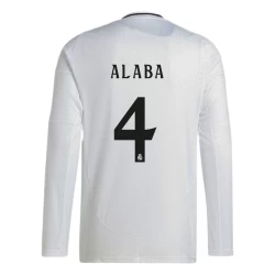 Real Madrid David Alaba #4 Voetbalshirt 2024-25 Thuistenue Heren Lange Mouw