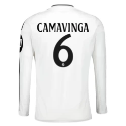 Real Madrid Eduardo Camavinga #6 Voetbalshirt 2024-25 HP Thuistenue Heren Lange Mouw