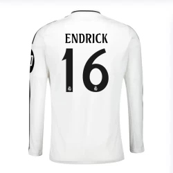 Real Madrid Endrick #16 Voetbalshirt 2024-25 HP Thuistenue Heren Lange Mouw