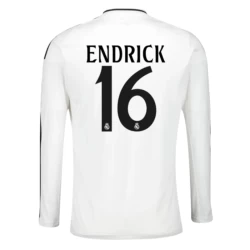 Real Madrid Endrick #16 Voetbalshirt 2024-25 Thuistenue Heren Lange Mouw