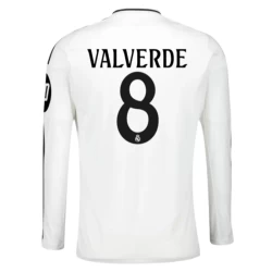 Real Madrid Federico Valverde #8 Voetbalshirt 2024-25 HP Thuistenue Heren Lange Mouw