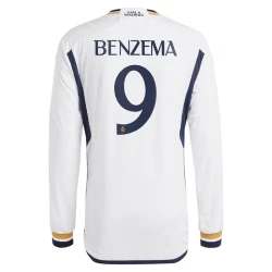 Real Madrid Karim Benzema #9 Voetbalshirt 2023-24 Thuistenue Heren Lange Mouw