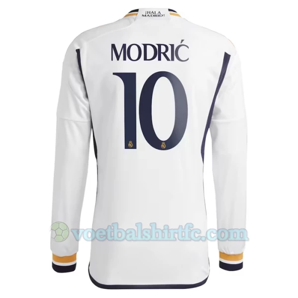 Real Madrid Luka Modrić #10 Voetbalshirt 2023-24 Thuistenue Heren Lange Mouw