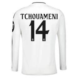 Real Madrid Tchouameni #14 Voetbalshirt 2024-25 HP Thuistenue Heren Lange Mouw