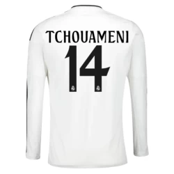 Real Madrid Tchouameni #14 Voetbalshirt 2024-25 Thuistenue Heren Lange Mouw