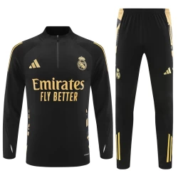 Real Madrid Trainingsshirt Set 2024-25 Zwart Gold