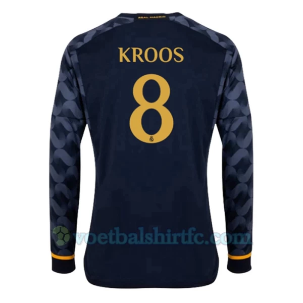 Real Madrid Voetbalshirt 2023-24 Toni Kroos #8 Uittenue Heren Lange Mouw