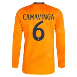 Real Madrid Voetbalshirt 2024-25 Eduardo Camavinga #6 Uittenue Heren Lange Mouw