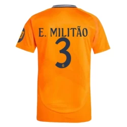 Real Madrid Voetbalshirt 2024-25 HP E. Militao #3 Uittenue Heren