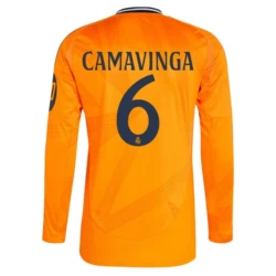 Real Madrid Voetbalshirt 2024-25 HP Eduardo Camavinga #6 Uittenue Heren Lange Mouw