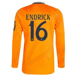 Real Madrid Voetbalshirt 2024-25 HP Endrick #16 Uittenue Heren Lange Mouw