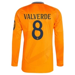 Real Madrid Voetbalshirt 2024-25 HP Federico Valverde #8 Uittenue Heren Lange Mouw