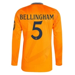 Real Madrid Voetbalshirt 2024-25 HP Jude Bellingham #5 Uittenue Heren Lange Mouw