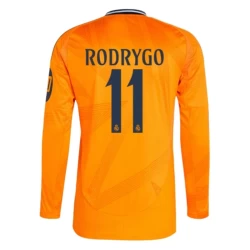 Real Madrid Voetbalshirt 2024-25 HP Rodrygo #11 Uittenue Heren Lange Mouw