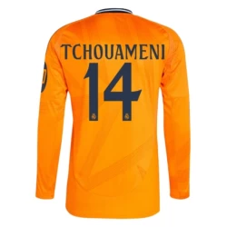 Real Madrid Voetbalshirt 2024-25 HP Tchouameni #14 Uittenue Heren Lange Mouw